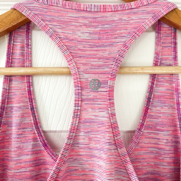 Lululemon Cool Racerback Tank Top Wee Are From Space Pink Multi EUC Size 6 - Picture 6 of 8